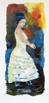 Named contemporary work « Danseuse de flamenco 3 », Made by MICHEL HAMELIN