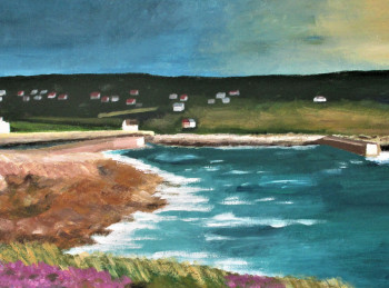 Named contemporary work « Port du Cap Lévi Fermanville -Manche », Made by LE GOUBEY