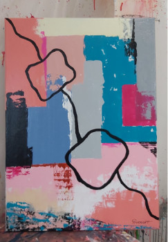 Named contemporary work « Tableau moderne abstrait 34 », Made by PATRICE PAINTING