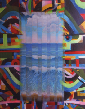Named contemporary work « Horizon de vagues », Made by CLAUDE JOUAN
