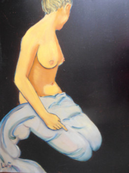 Named contemporary work « Femme au voile  -  (25p) », Made by LUC LUFA