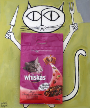 Named contemporary work « LE CHAT GOURMET », Made by RICHARD BOIGEOL