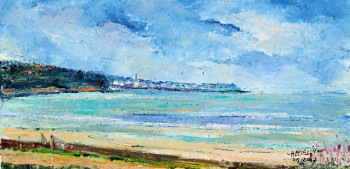 Named contemporary work « Douarnenez vu du Rhys », Made by MICHEL HAMELIN