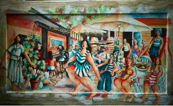 Named contemporary work « Joie du camping », Made by LONGO