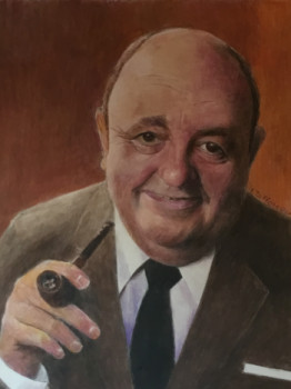 Named contemporary work « LE GRAND ACTEUR À LA PIPE », Made by JACQUES TAFFOREAU