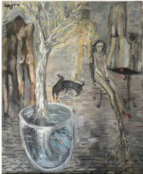 Named contemporary work « The roots », Made by ZAYRA TUERHONG