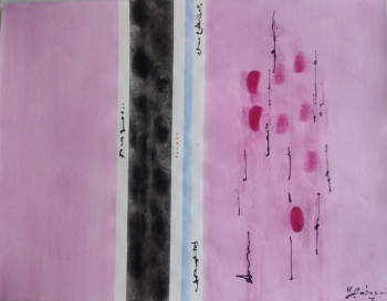 Named contemporary work « Sérenité Rose », Made by MYRIAM CARBONNIER