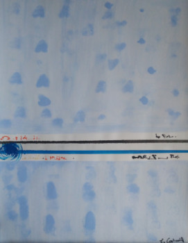 Named contemporary work « Sérénité bleue », Made by MYRIAM CARBONNIER