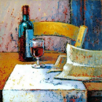 Named contemporary work « Le verre de vin », Made by NITA