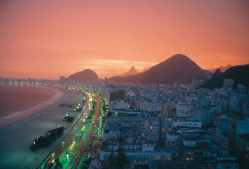 Named contemporary work « Baie de Rio. Brésil », Made by DOMINIQUE LEROY