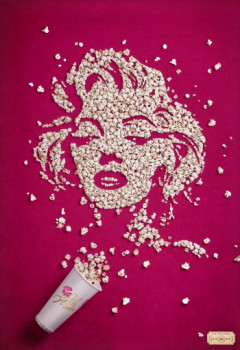 Named contemporary work « Marilyn Pop Corn Movie », Made by RYTHER