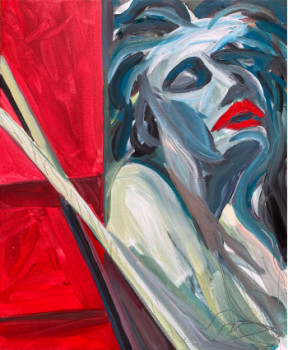 Named contemporary work « RED RIALTO », Made by SYLVIE GALARD