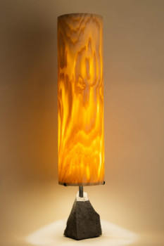 Named contemporary work « Lampe bois translucide », Made by GEORGES EVALERY