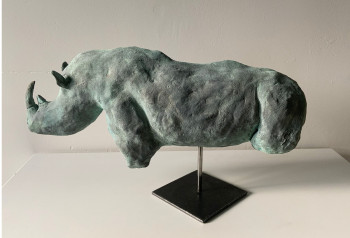 Named contemporary work « Black Rhinoceros », Made by SAMANTHA PRIGENT