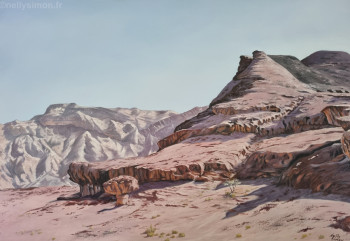 Named contemporary work « Les mines de Salomon ( désert en ISRAËL) », Made by NELLY SIMON