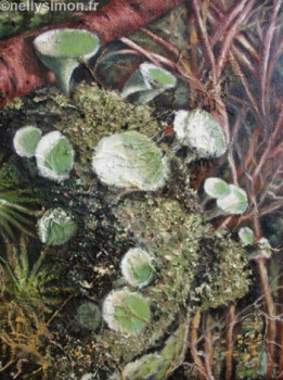 Named contemporary work « Lichen 1 », Made by NELLY SIMON