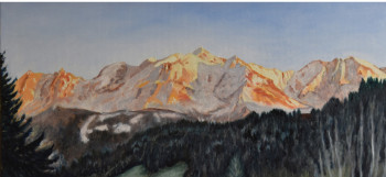 Named contemporary work « Chaîne du Mont Blanc * », Made by BARTLET-DROUZY