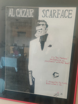 Named contemporary work « Alcazar face », Made by DéJIE
