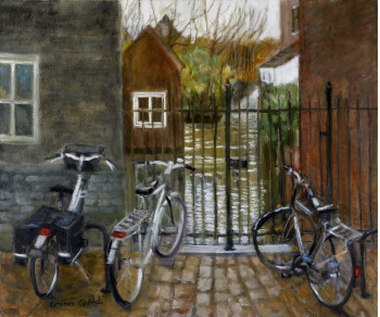 Named contemporary work « vélos!!!!à Brugges », Made by CORINNE QUIBEL