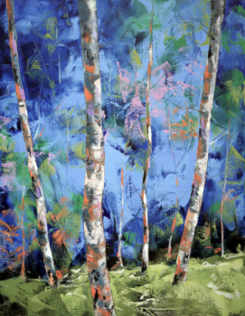 Named contemporary work « Peinture à l'huile 4965 », Made by CHRISTIAN RUHAUT