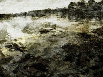 Named contemporary work « No Man's Land..... », Made by PHILIPPE BERTHIER
