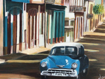 Named contemporary work « Rue de La Havane à Cuba », Made by DAN