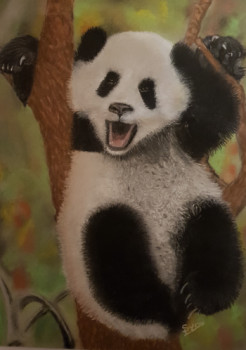 Named contemporary work « PANDA », Made by SYLOU