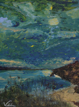 Named contemporary work « Etang Moignelée », Made by EVAP