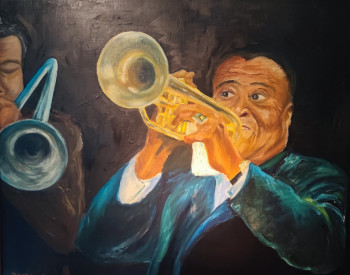 Named contemporary work « "Louis Armstrong.." », Made by MARC DANCRE