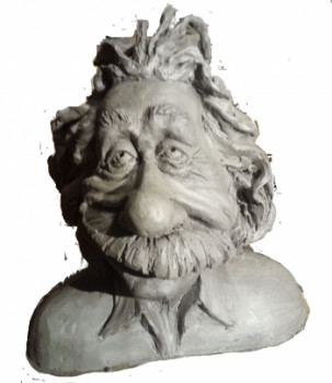 Named contemporary work « Einstein », Made by PESSO