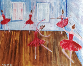 Named contemporary work « Ballerines en classe », Made by KOZAR