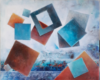 Named contemporary work « ENVOLEE GEOMETRIQUE », Made by LLORET. M