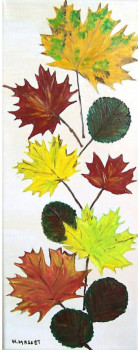 Named contemporary work « Feuilles d'automne 1 », Made by NADINE MASSET