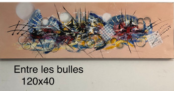 Named contemporary work « Entre les bulles », Made by ROSY M