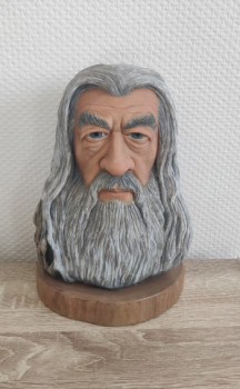 Named contemporary work « Buste Gandalf », Made by NAO63