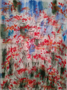 Named contemporary work « Fleurs et transparences », Made by GéRARD JOURNO