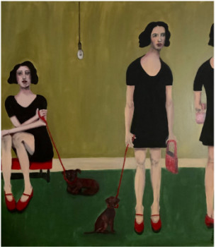 Named contemporary work « The vets waiting room », Made by SHARON CHAMPION
