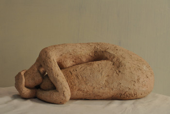 Named contemporary work « Femme lovée II », Made by PHILIPPE JAMIN