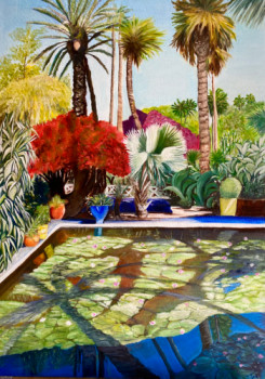 Named contemporary work « Jardins esprit Majorelle », Made by TINA