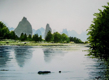 Named contemporary work « Chine.Riviere Li », Made by LAULPIC