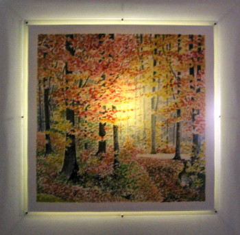 Named contemporary work « Forêt d'Automne (solution éclairée) », Made by LAULPIC