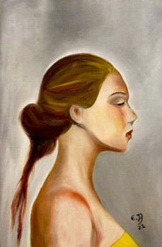 Named contemporary work « Portrait of a woman in profile. », Made by FONTECLOSE ART