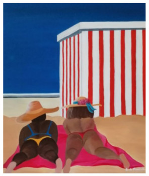 Named contemporary work « Confidences à la plage », Made by ANNE DE MASSIAC