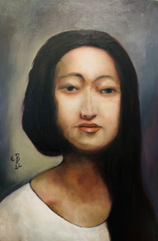 Named contemporary work « Portrait of a Kazakh girl . », Made by FONTECLOSE ART