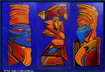Named contemporary work « Triptyque », Made by SEIGNEURET  CAGN-ARTS