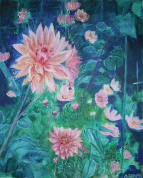 Named contemporary work « fleurs giverny 2 », Made by MIREILLE BREGOU