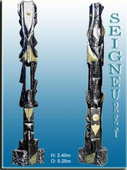 Named contemporary work « Sculpture  - Totem - N°03 », Made by SEIGNEURET  CAGN-ARTS