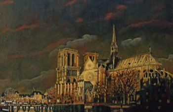 Named contemporary work « Notre dame de Paris », Made by JEAN MICHEL FALAISE