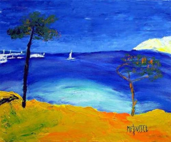 Named contemporary work « ILE DE BATZ », Made by MARIE-FRANCE BUSSET