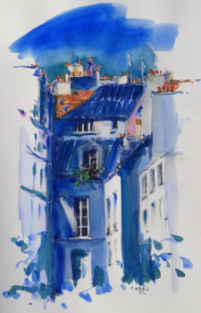 Named contemporary work « I love Paris », Made by CHRISTOPHE CREPIN